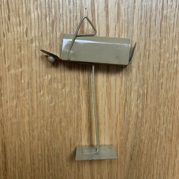 Vintage Dollhouse Mailbox Metal Miniature Handcrafted W/ Heart Decor Garden Cute - Picture 3 of 10